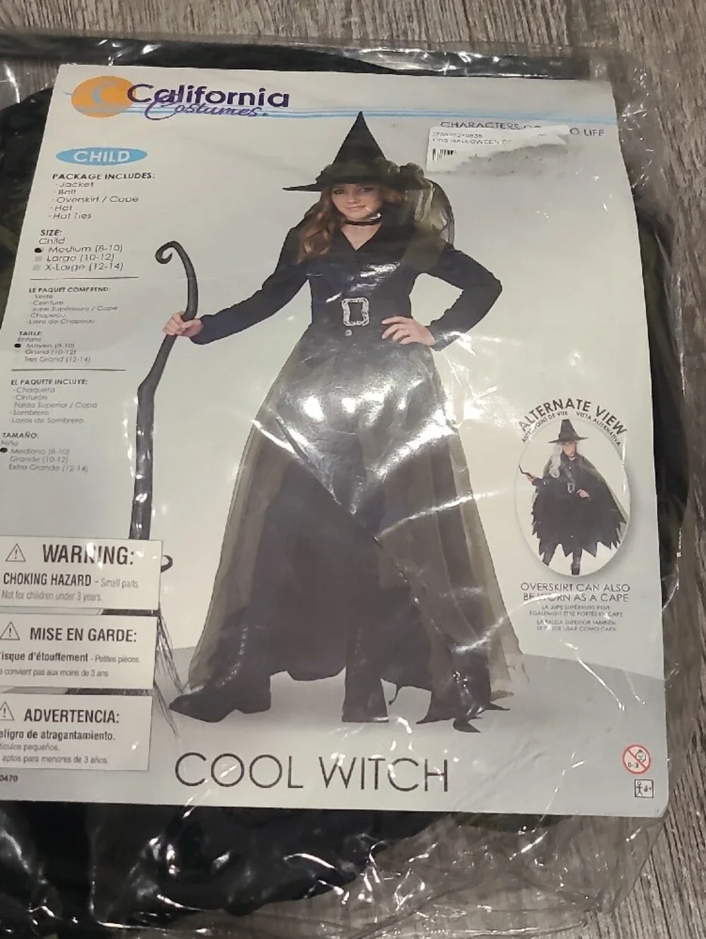 California Collections Cool Witch Costume Size Medium 8/10